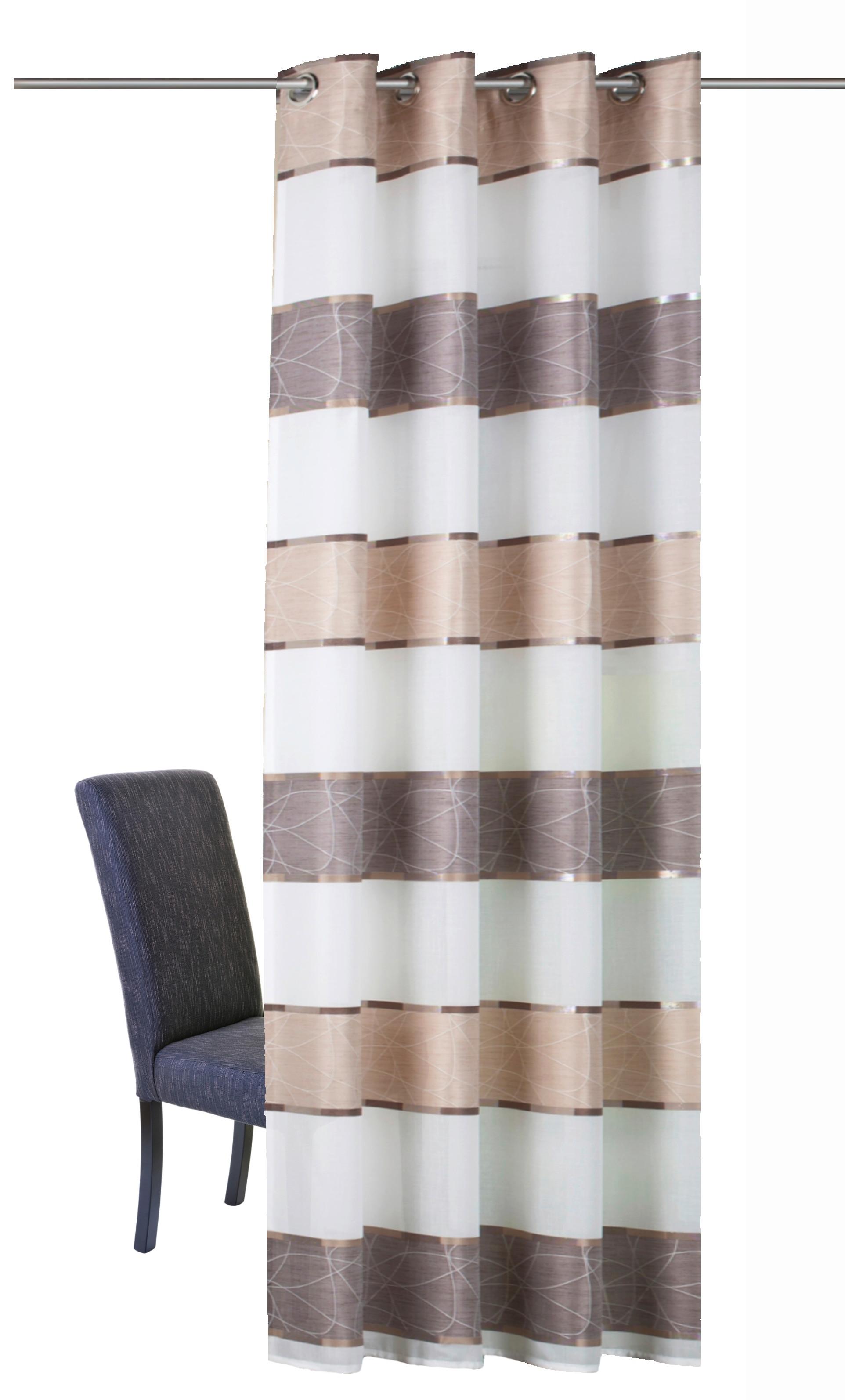 Ösenvorhang Walter - Cappuccino, Design, Textil (140/225cm) - Schmidt W. Gmbh