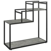 Blumenständer Weston Grau, Schwarz B: 58cm - Schwarz/Grau, Design, Holzwerkstoff/Metall (58/58/23cm) - MID.YOU