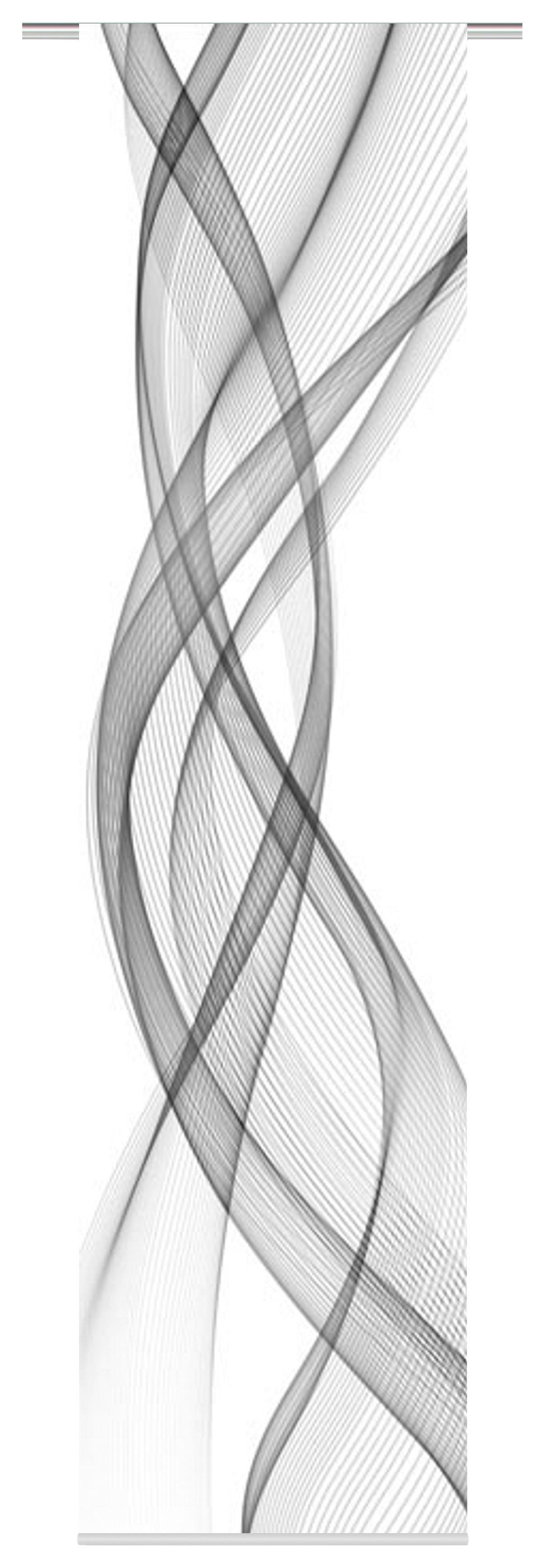 Flächenvorhang Ferrola B: 60 cm, Grau/Weiß - Grau, Basics, Textil (60/245cm)