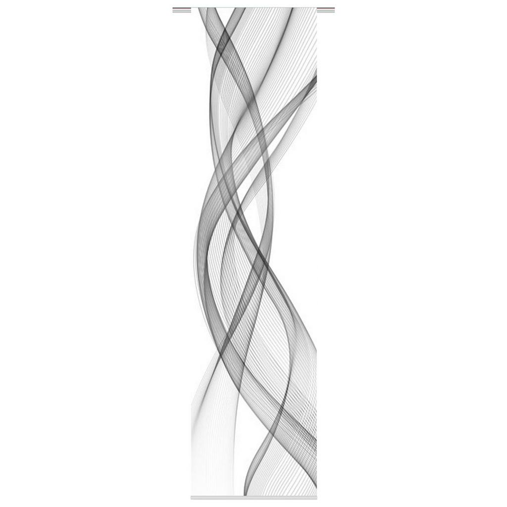 Flächenvorhang Ferrola B: 60 cm, Grau/Weiß