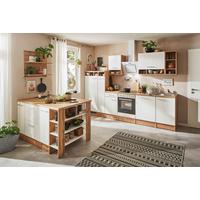 Küchenblock Hilde Küchenzeile 310 cm - Wildeiche/Weiß, Design, Holzwerkstoff (310-150cm) - Respekta