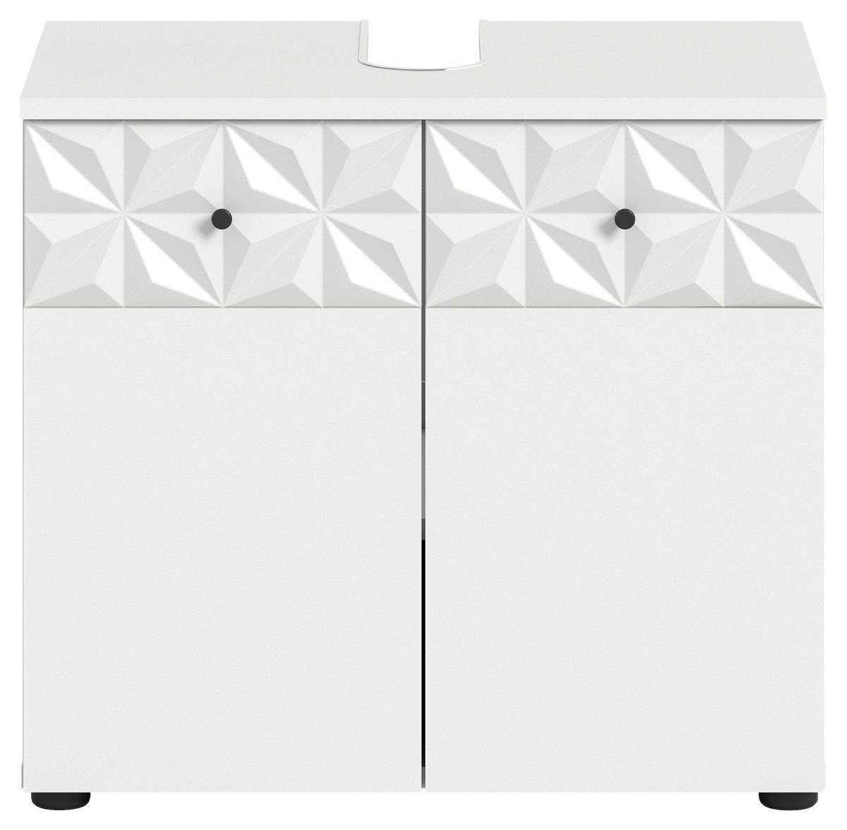 Waschbeckenunterschrank Prisma Weiß B: 60 Cm - Weiß, MODERN, Holzwerkstoff (60/54/37cm) - MID.YOU