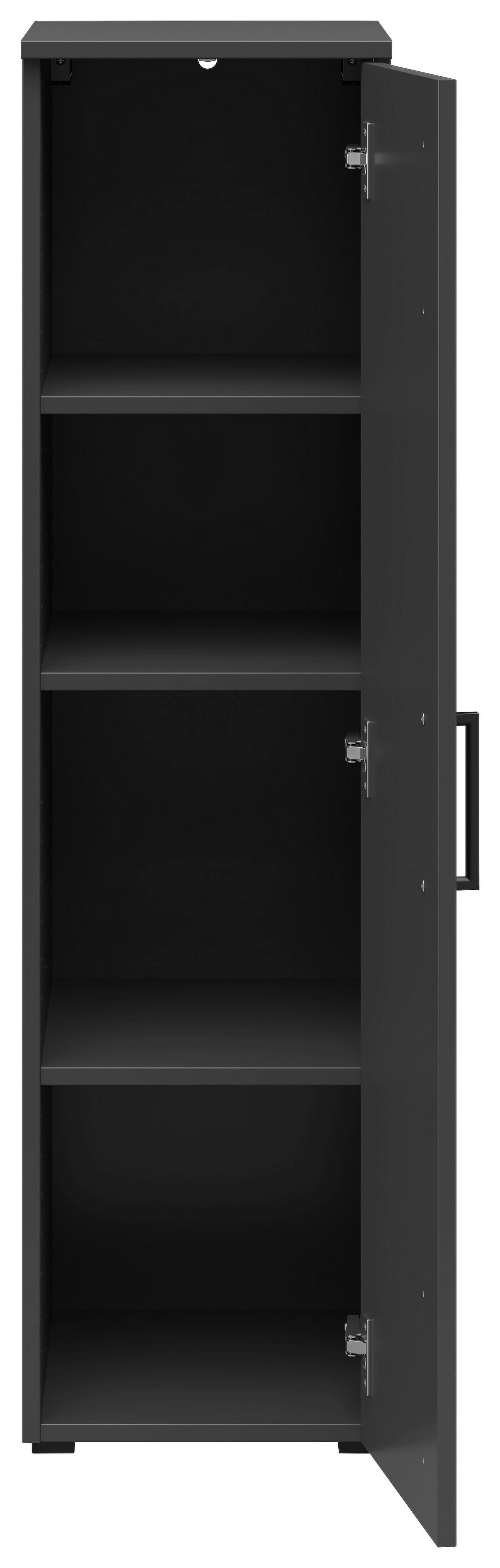 Skriňa MULTISTAURAUM š: 30 cm - čierna/grafitová, Modern, kompozitné drevo/plast (30/115/40cm)