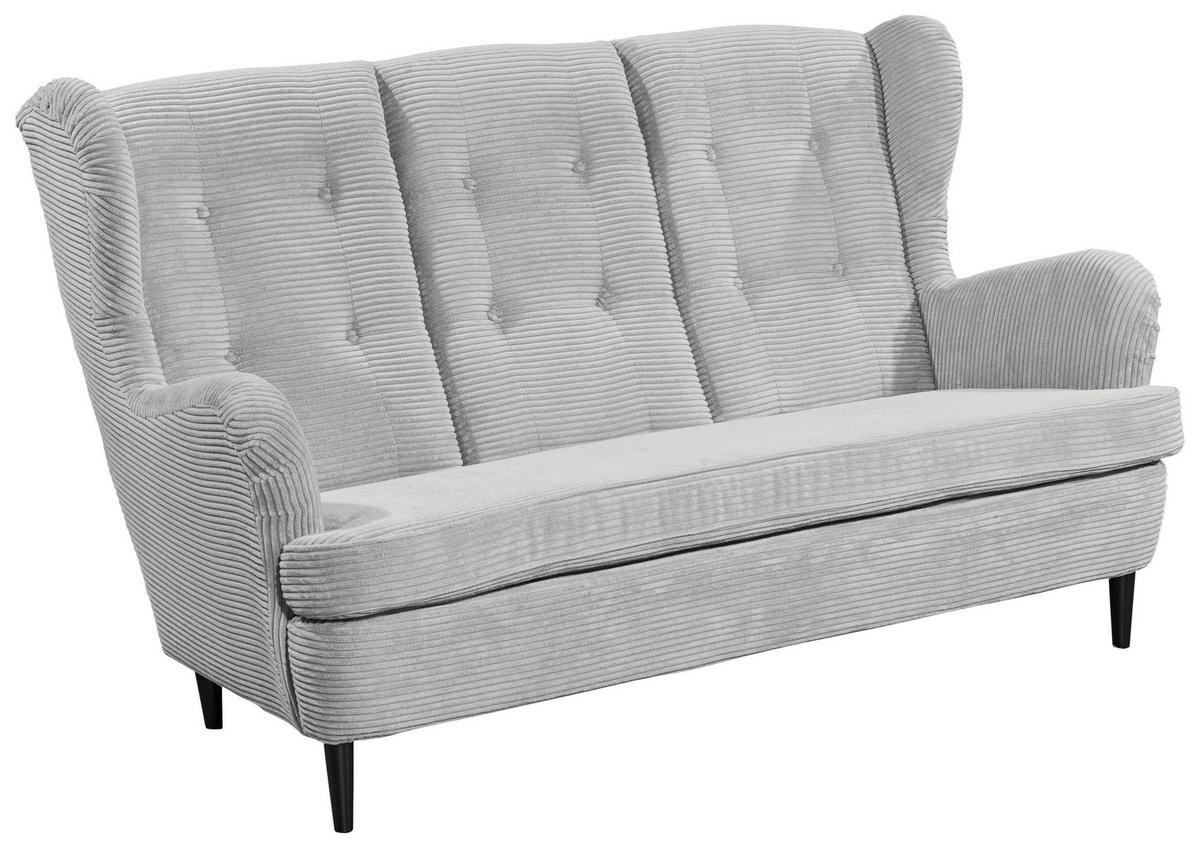 Kuchyňská pohovka OSKAR 5 - černá/světle šedá, Konvenční, dřevo/textil (176/103/98cm) - MID.YOU