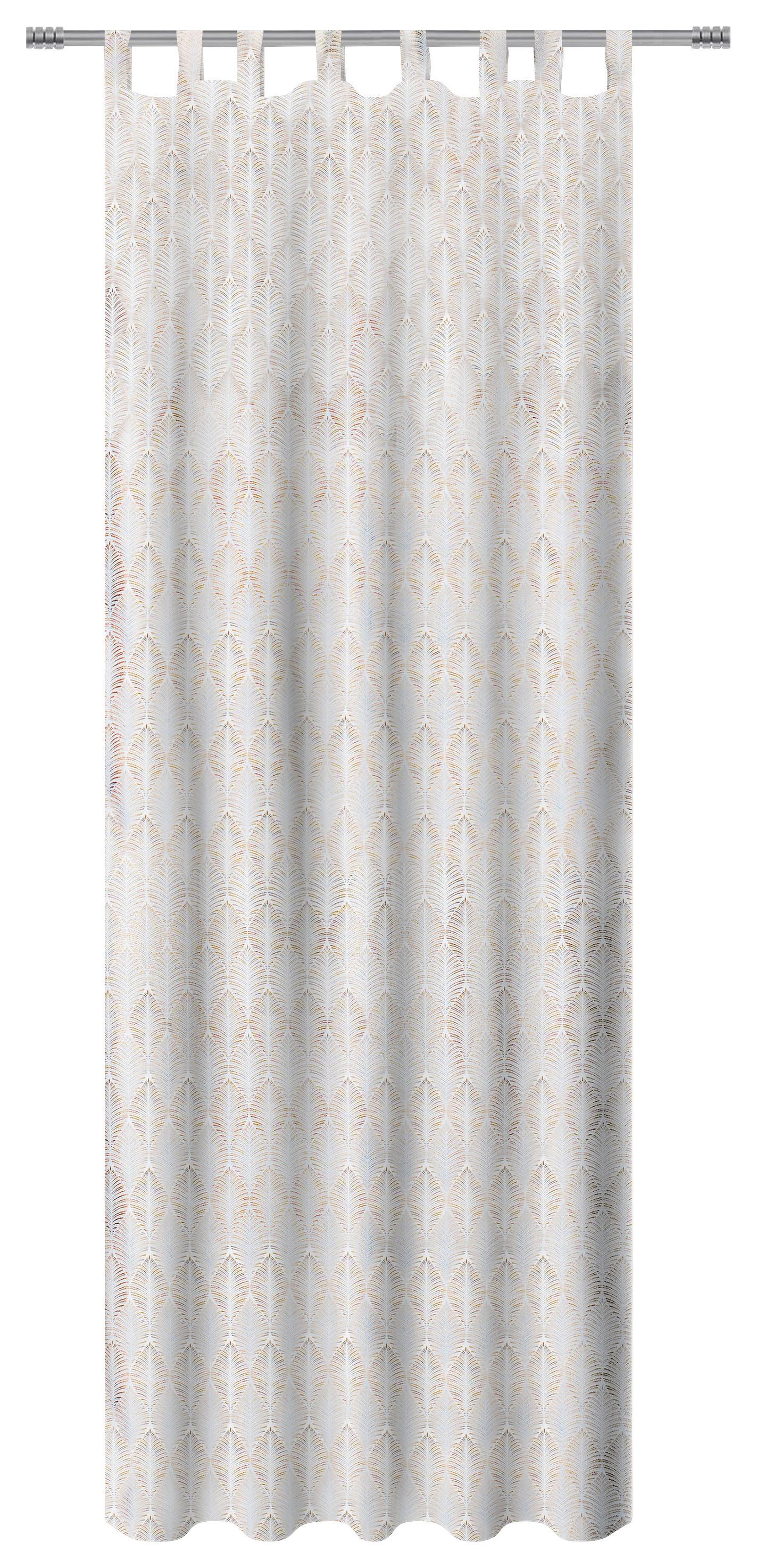 Vorhang mit Schlaufen und Band Naomi 140x255 cm Beige