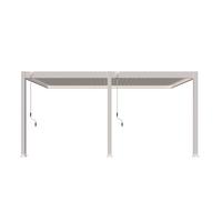 Pergola Deluxe 530x360 Cm Weiß Aluminium - Weiß, Basics, Metall (530/255/360cm) - WEIDE