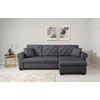 Ecksofa Arles Dunkelgrau 23. S: 266x161 Cm - Dunkelgrau/Buchefarben, Design, Textil (266/161cm) - MID.YOU