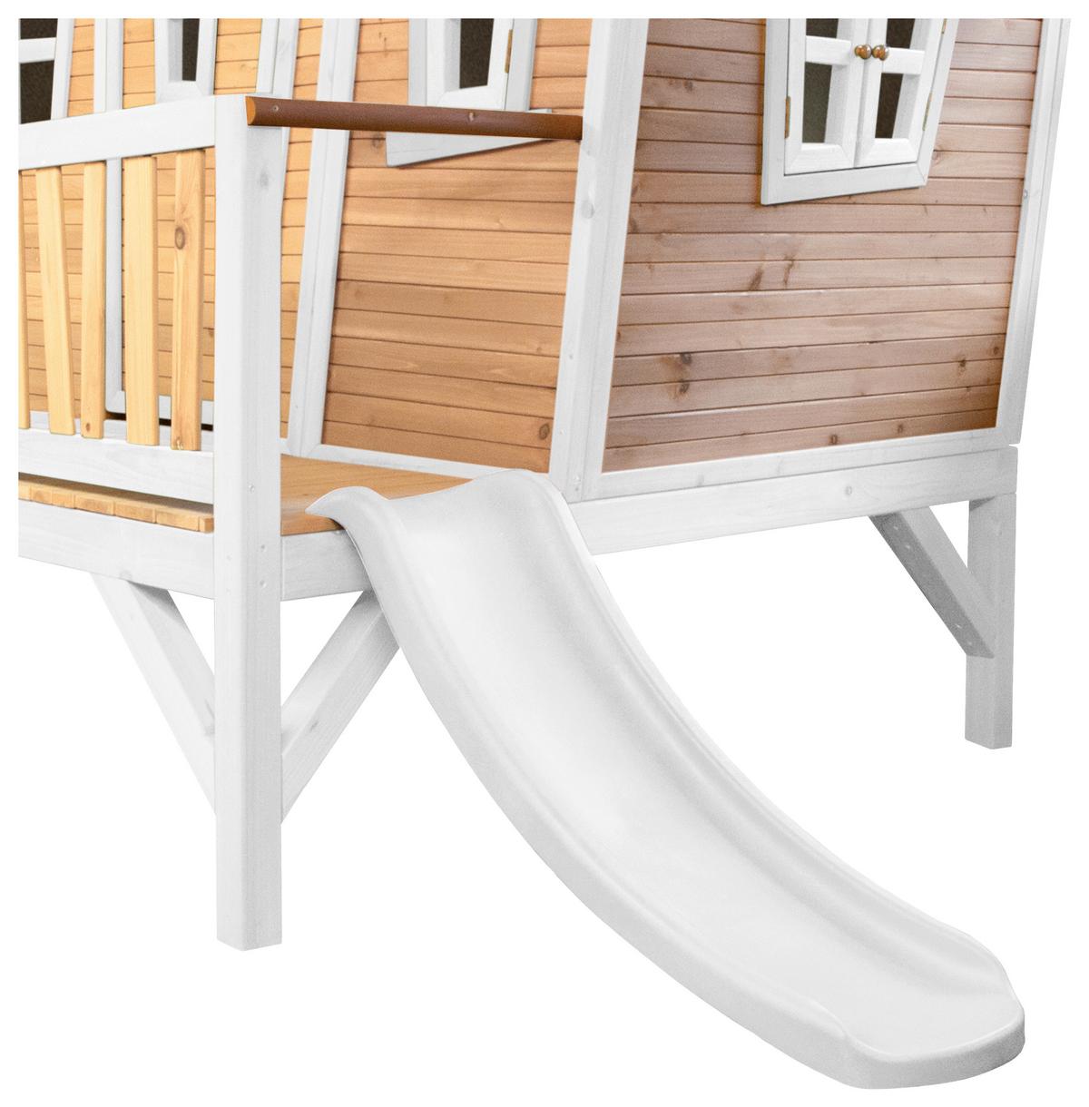 Spielhaus A030.108.91 - Weiß/Braun, KONVENTIONELL, Holz/Kunststoff (123/12,8/152cm) - Ambia Garden