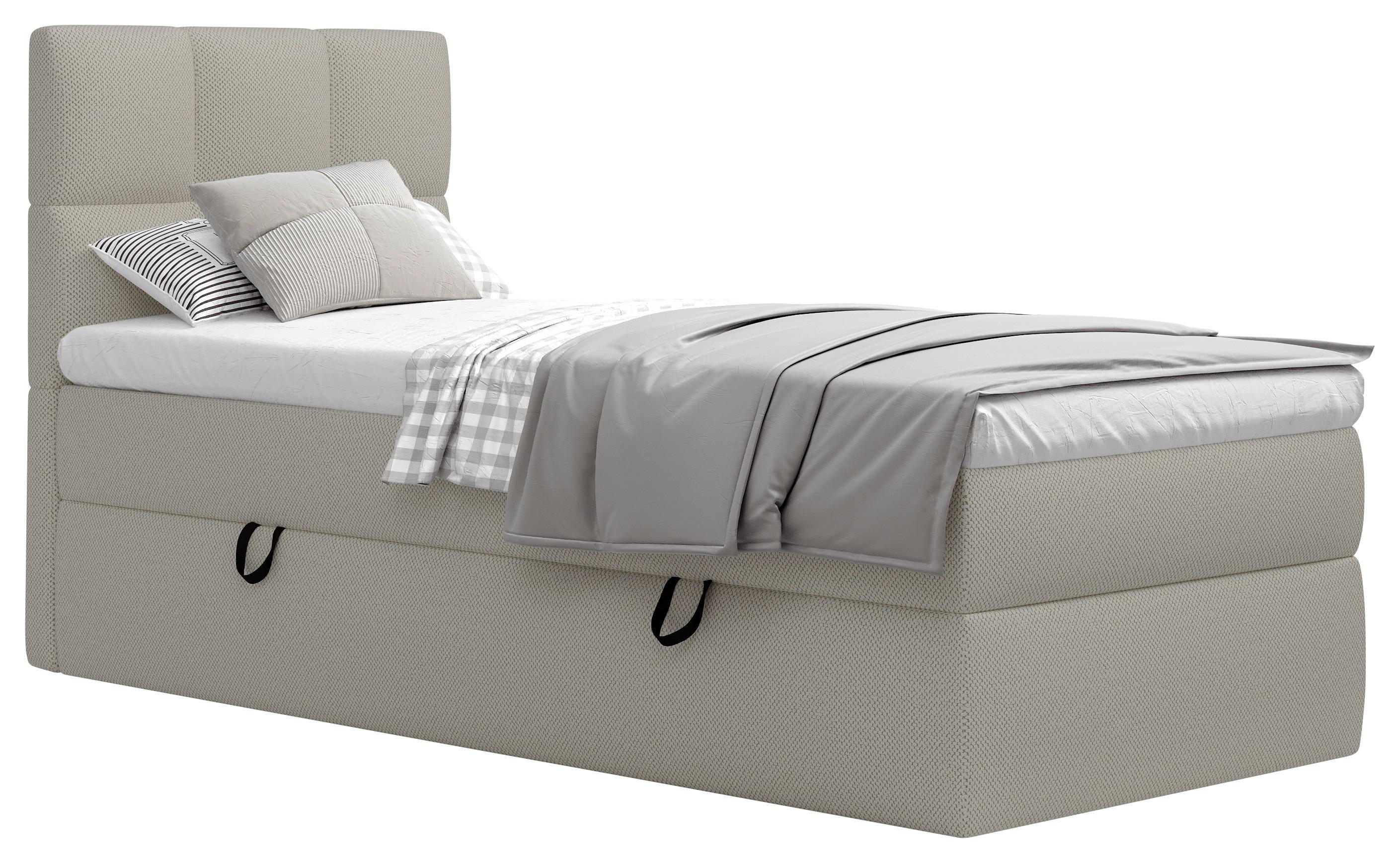 Boxbett Polly - Creme/Schwarz, MODERN, Holz/Holzwerkstoff (90/200cm) - MID.YOU