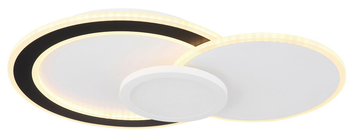 Led Mennyezeti Lámpa 41394-40 Gisell - fekete/opál, Trend, műanyag/fém (57,5/40/8,5cm) - Globo