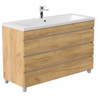 WASCHTISCHKOMBI Fellini, Eichefarben B: 120 cm - Eichefarben/Weiß, Basics, Holzwerkstoff/Stein (120cm) - MID.YOU