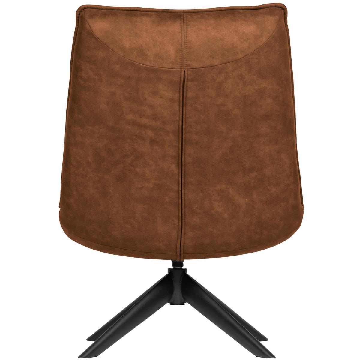 Sessel Jouke Cognac B: 70cm - Cognac/Schwarz, Design, Textil (70/97/85cm) - Livetastic