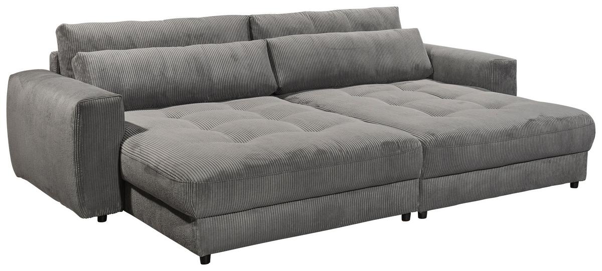 Mega pohovka LOVESEAT antracit - černá/antracitová, Konvenční, kompozitní dřevo/textil (292/90/194cm) - MID.YOU