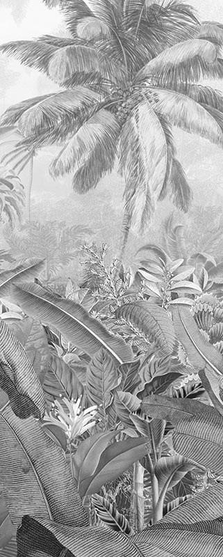 Vliestapete Amazonia Black And White Panel - Schwarz/Weiß, Basics (100/250cm) - Komar