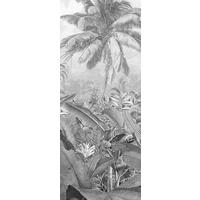 Vliestapete Amazonia Black And White Panel - Schwarz/Weiß, Basics (100/250cm) - Komar