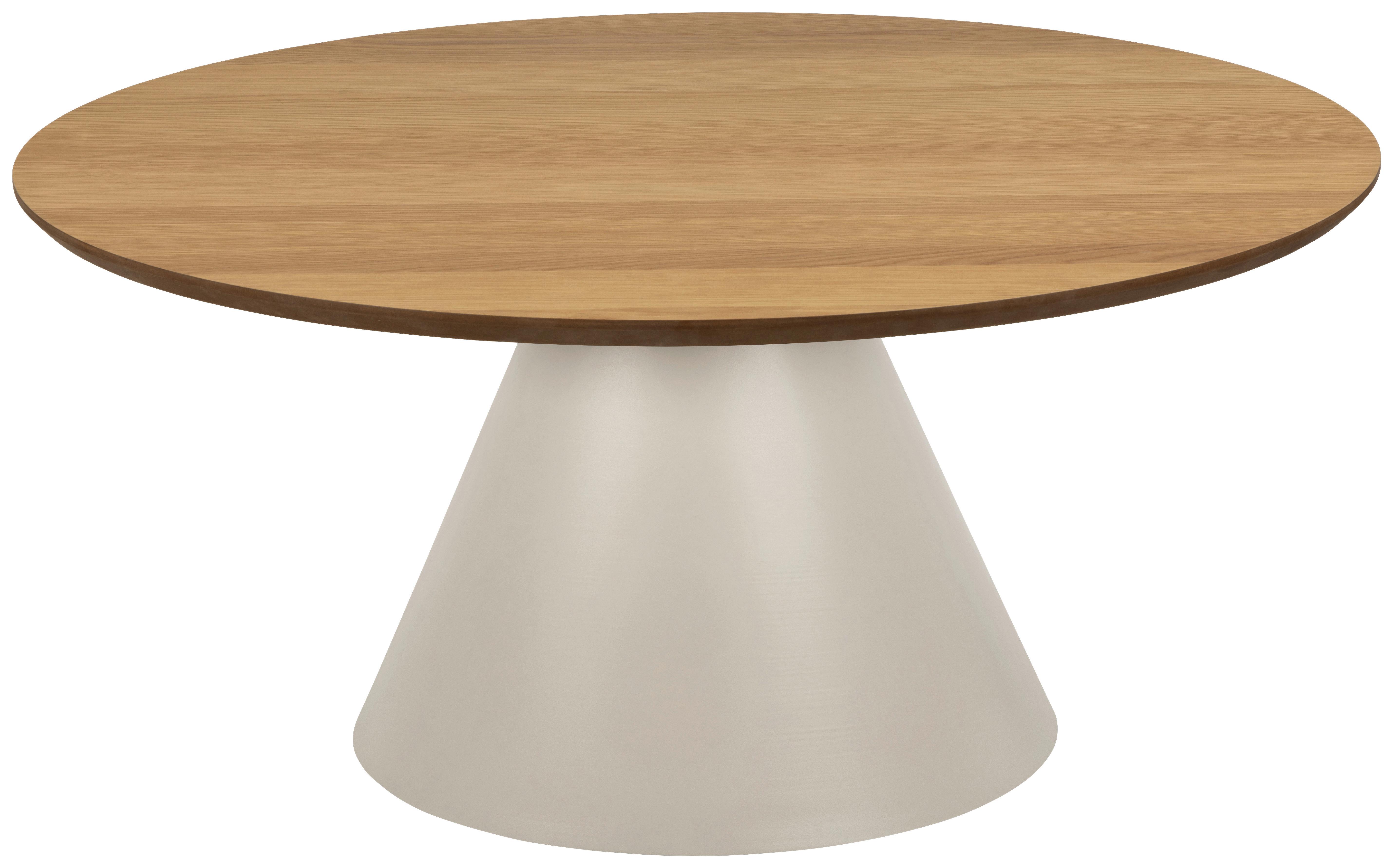KONFERENČNÝ STOLÍK SOLI - sivá/farba duba, Design, kov/kompozitné drevo (85/40cm)