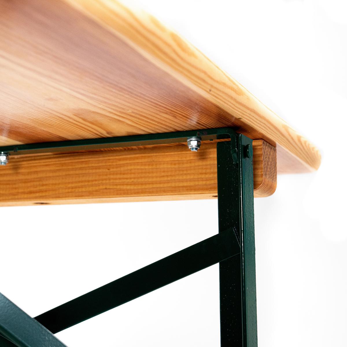 Garten-bartisch Biertisch 220x50x78cm (bxtxh) - Fichtefarben/Grün, Basics, Holz/Metall (220/78/50cm)