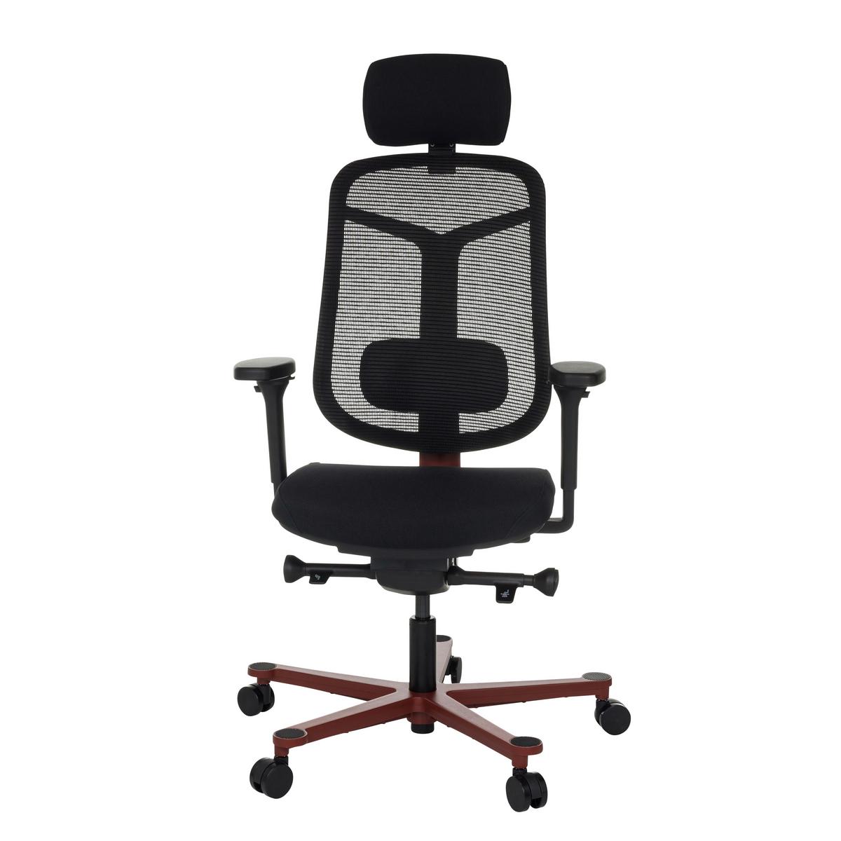 Drehstuhl Bicolore High Schwarz/Rot B: 66 cm - Rot/Schwarz, MODERN, Kunststoff/Textil (66/118 - 136/60cm) - MID.YOU
