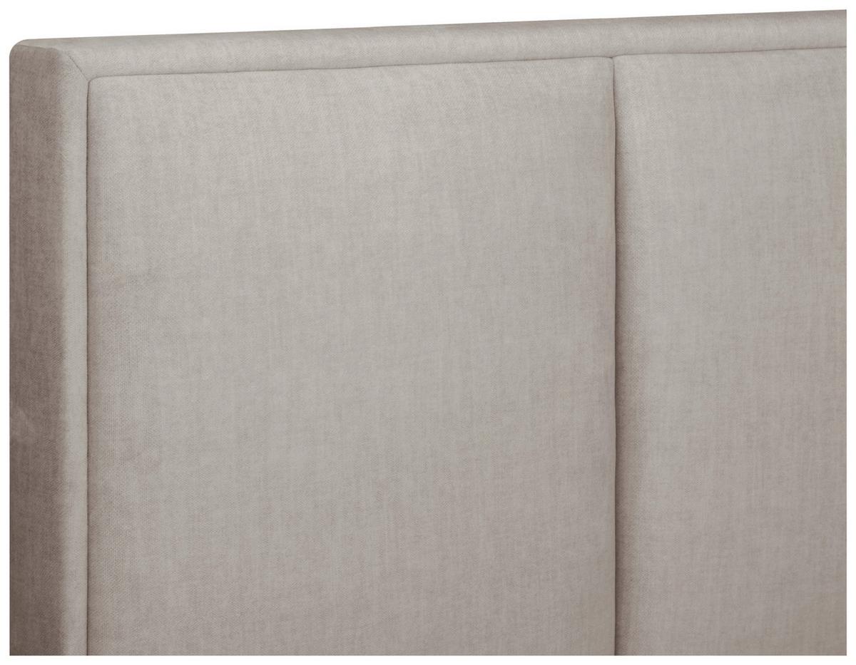 Boxspringbett mit Topper 180x200 cm Graz, Taupe - Taupe/Alufarben, MODERN, Textil (180/200cm) - MID.YOU