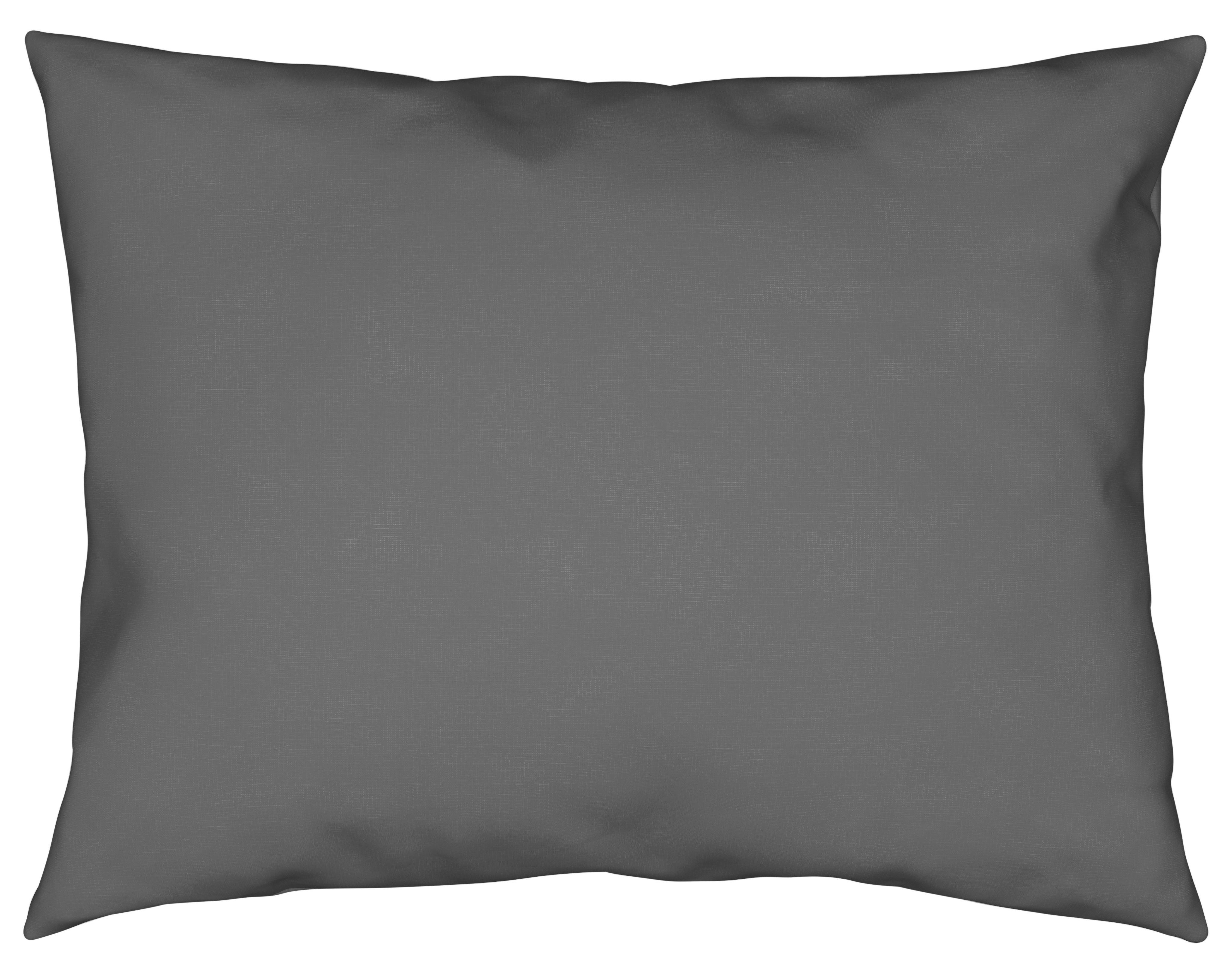 Kissenhülle Vicky 70x90 cm Jersey Grau + Reißverschluss - Grau, KONVENTIONELL, Textil (70/90cm) - Ele