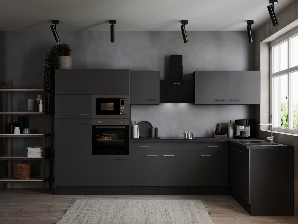 Eckküche Oliver Grau S: 340x172 Cm - Grau, Design, Holzwerkstoff (340/172cm) - Respekta