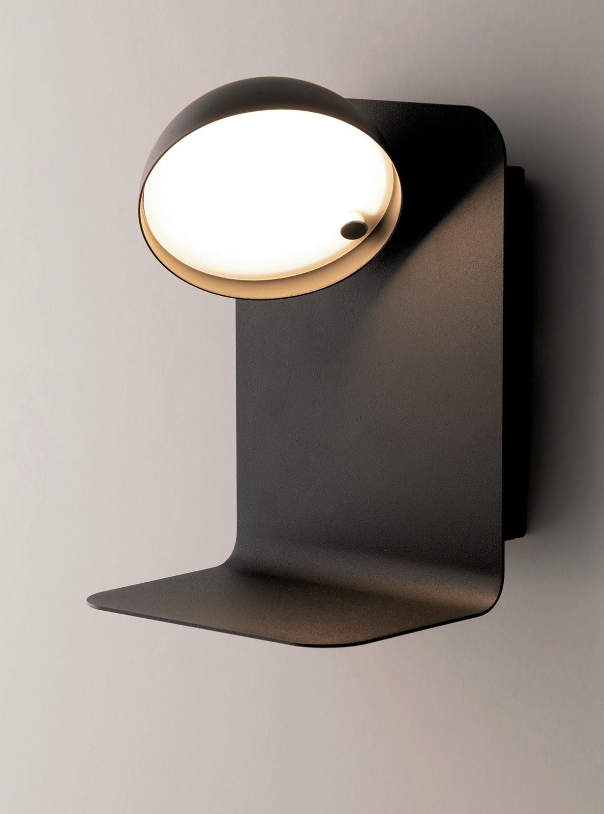 LED-Wandleuchte I-Boing-Ap Ner - Schwarz, Design, Metall (14/19cm)