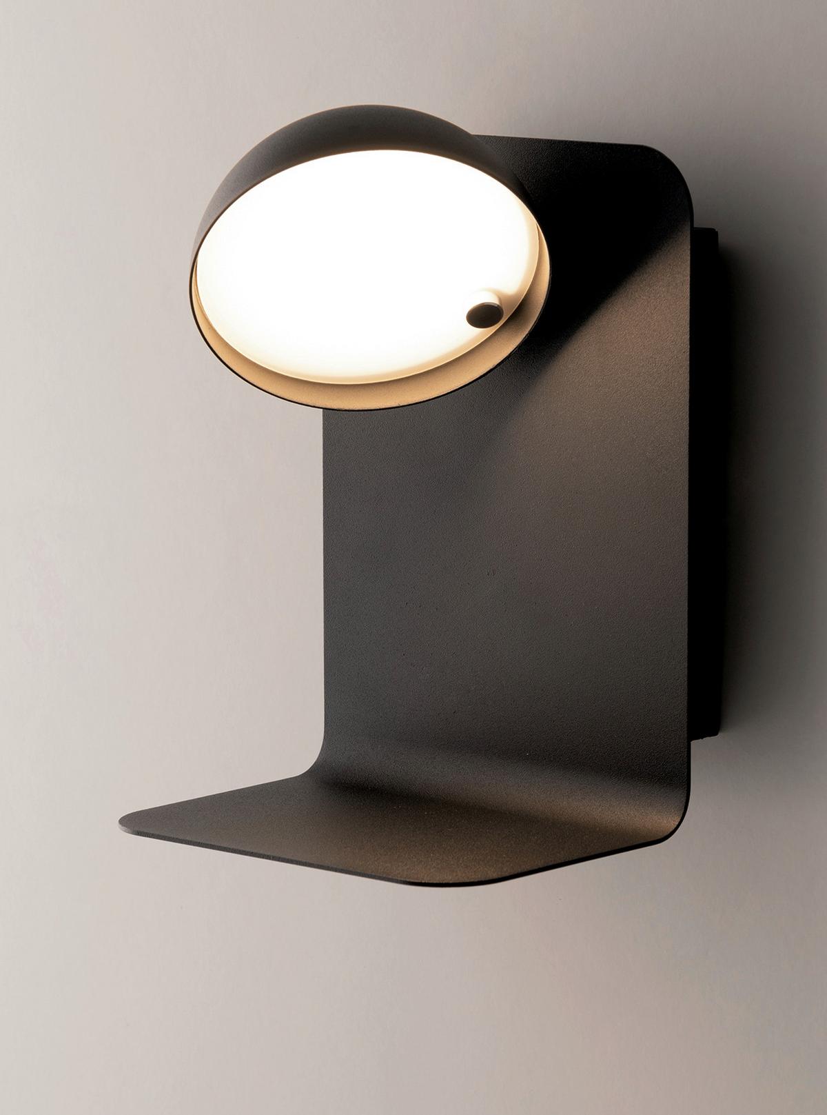 Led-wandleuchte I-Boing-Ap Ner - Schwarz, Design, Metall (14/19cm)