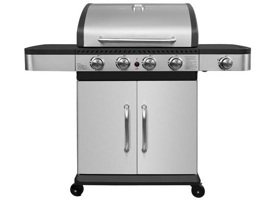 Gasgrill Landgraf BBQ Gs4 14,5 Kw - Silberfarben/Schwarz, MODERN, Metall (133/59/112cm) Gasgrill Landgraf BBQ Gs4 14,5 Kw - Silberfarben/Schwarz, MODERN, Metall (133/59/112cm)