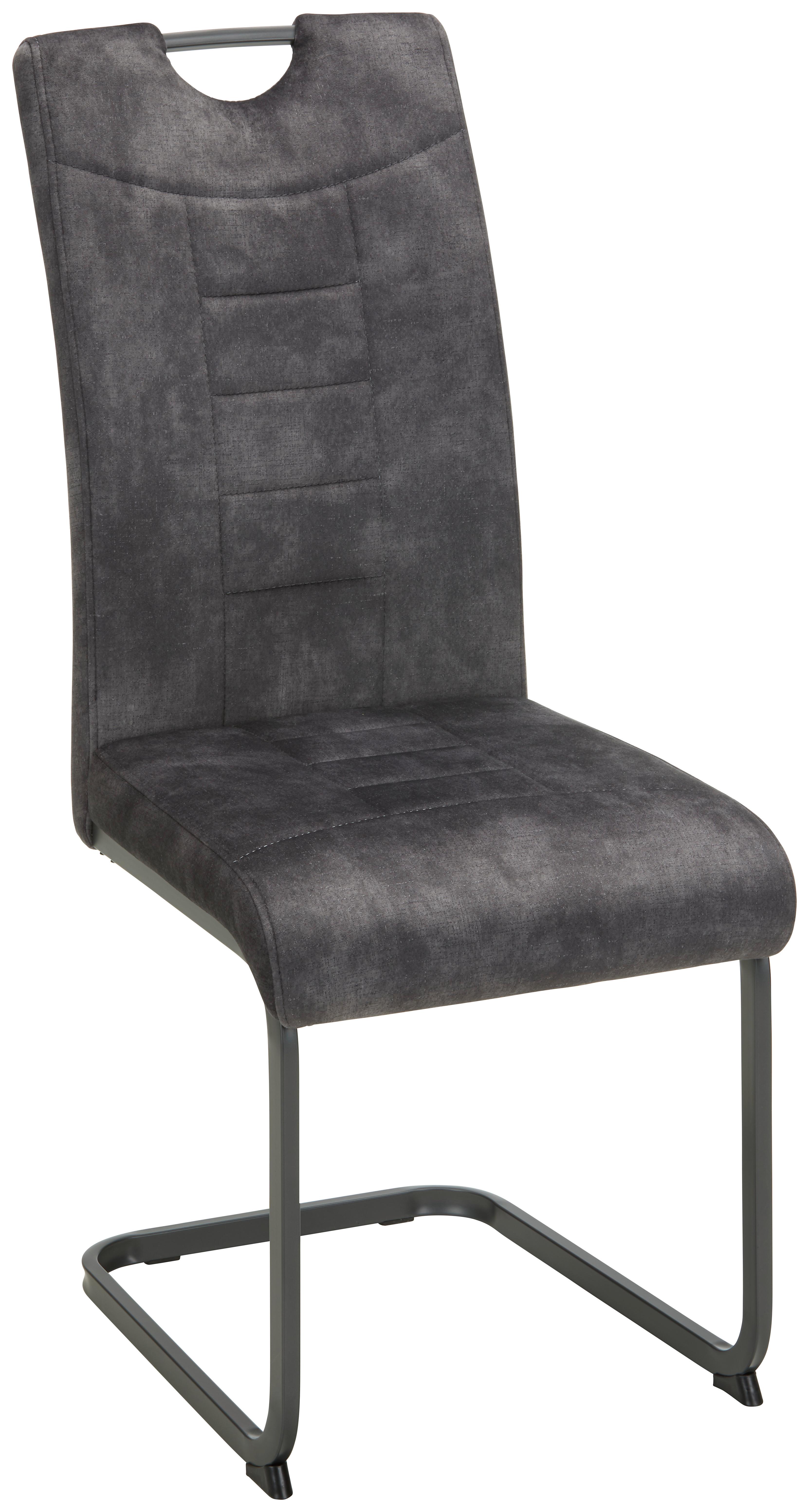 Houpací židle Ruby 2, antracitová - šedá/antracitová, Moderní, kov/textil (43/100/58cm) - Mömax