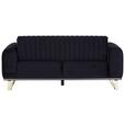 2-Sitzer-Sofa Bono Schwarz - Goldfarben/Schwarz, MODERN, Textil (180/83/90cm) - Luca Bessoni