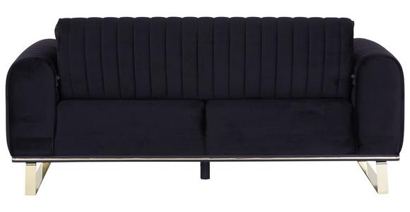 2-Sitzer-Sofa Bono Schwarz - Goldfarben/Schwarz, MODERN, Textil (180/83/90cm) - Luca Bessoni