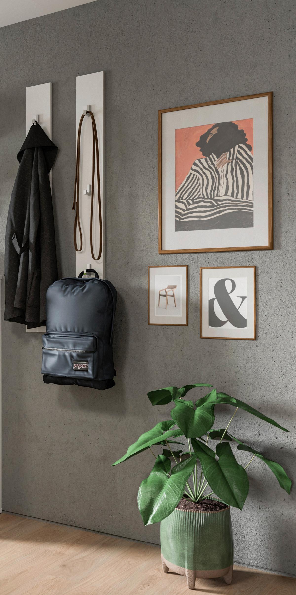 Garderobenpaneel Projekt X Weiß T: 13 cm - Weiß Hochglanz/Weiß, Design, Holzwerkstoff (13cm) - Livetastic