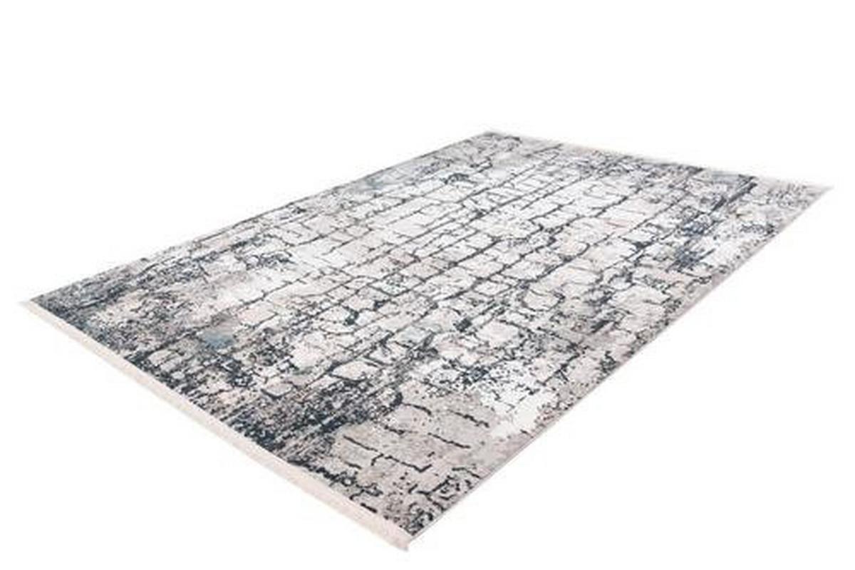 Webteppich Blau/Grau Akropolis 80x150 cm - Blau/Grau, Design, Textil (80/150cm) - Kayoom