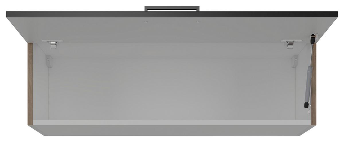 Küchenoberschrank Capri Eiche/schwarz B: 100 Cm - Eichefarben/Schwarz, KONVENTIONELL, Holzwerkstoff (100/32/32cm) - FlexWell