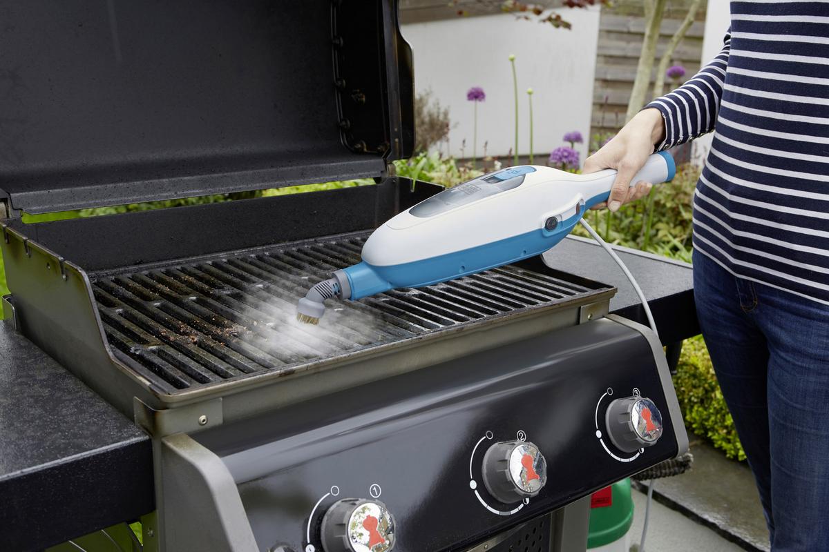 Dampfreiniger 1300w Mit Fensterreinigungsaufsatz - Blau/Weiß, Basics (12/70/20,5cm)