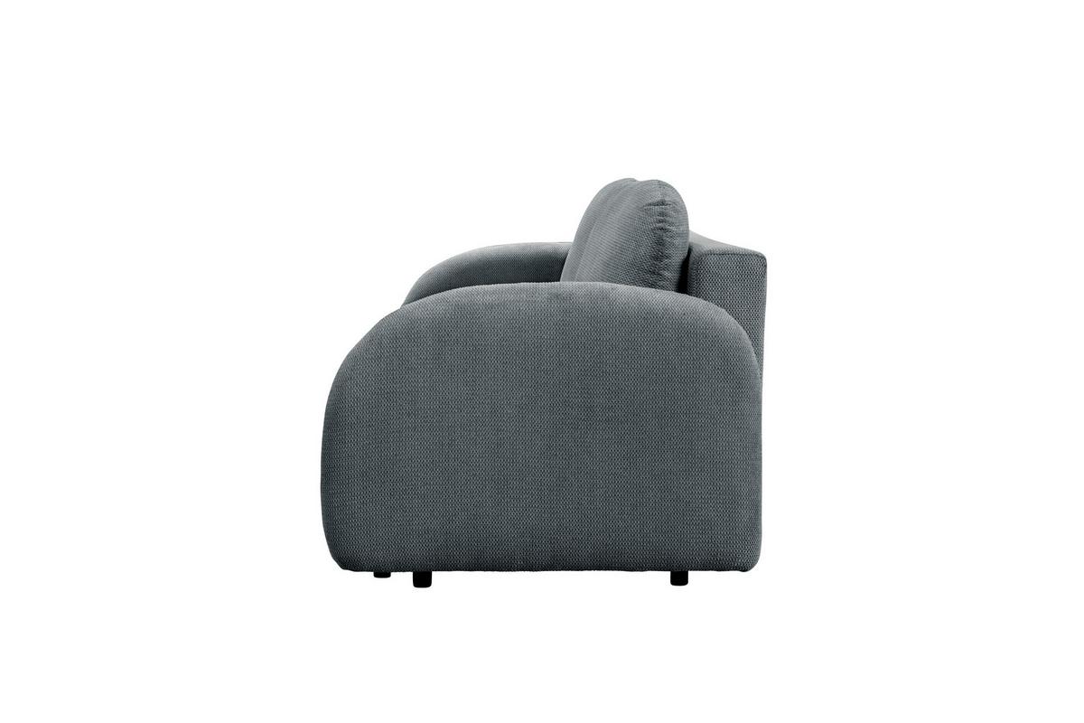 Schlafsofa Roma Grau, B: 230 cm - Schwarz/Grau, Design, Textil (230/90/105cm)