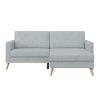 Ecksofa Carini - Eichefarben/Silberfarben, Basics, Textil (222/152cm)
