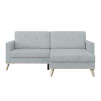 Ecksofa Carini - Eichefarben/Silberfarben, Basics, Textil (222/152cm)