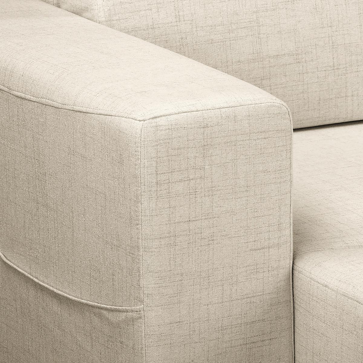 Ecksofa Bella Hellgrau S: 257x174 cm - Wengefarben/Hellgrau, Design, Textil (257/174cm) - Livetastic