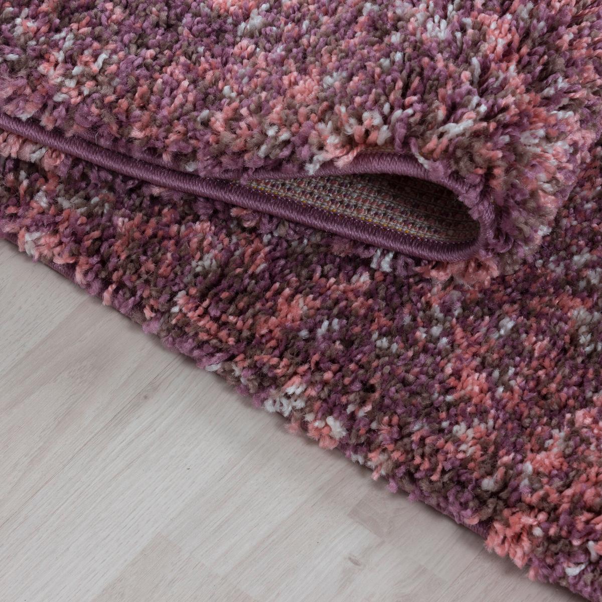 Hochflorteppich Enjoy - Pink, KONVENTIONELL, Textil (80/80cm) - Novel