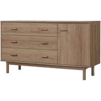 Sideboard Melanie Eichefarben B: 144cm - Eichefarben, Design, Holzwerkstoff/Metall (144/80/44cm) - MID.YOU