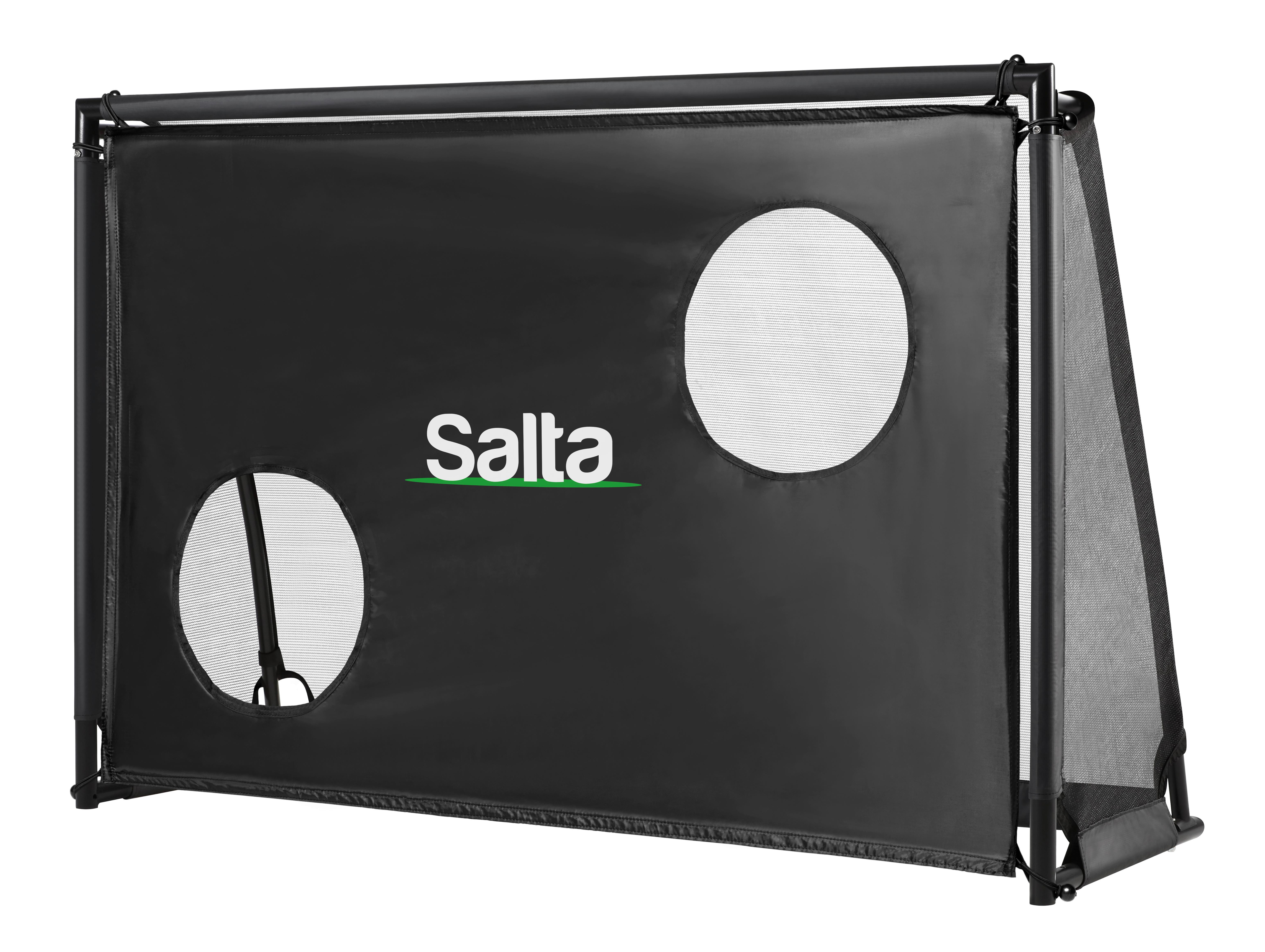 Fußballtor Salta Legend Mit Torwand - Schwarz, KONVENTIONELL, Kunststoff/Metall (180/120/60cm) - Salta