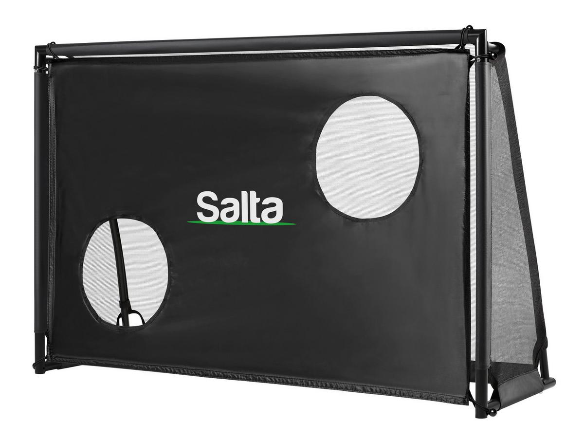 Fußballtor Salta Legend Mit Torwand - Schwarz, KONVENTIONELL, Kunststoff/Metall (180/120/60cm) - Salta
