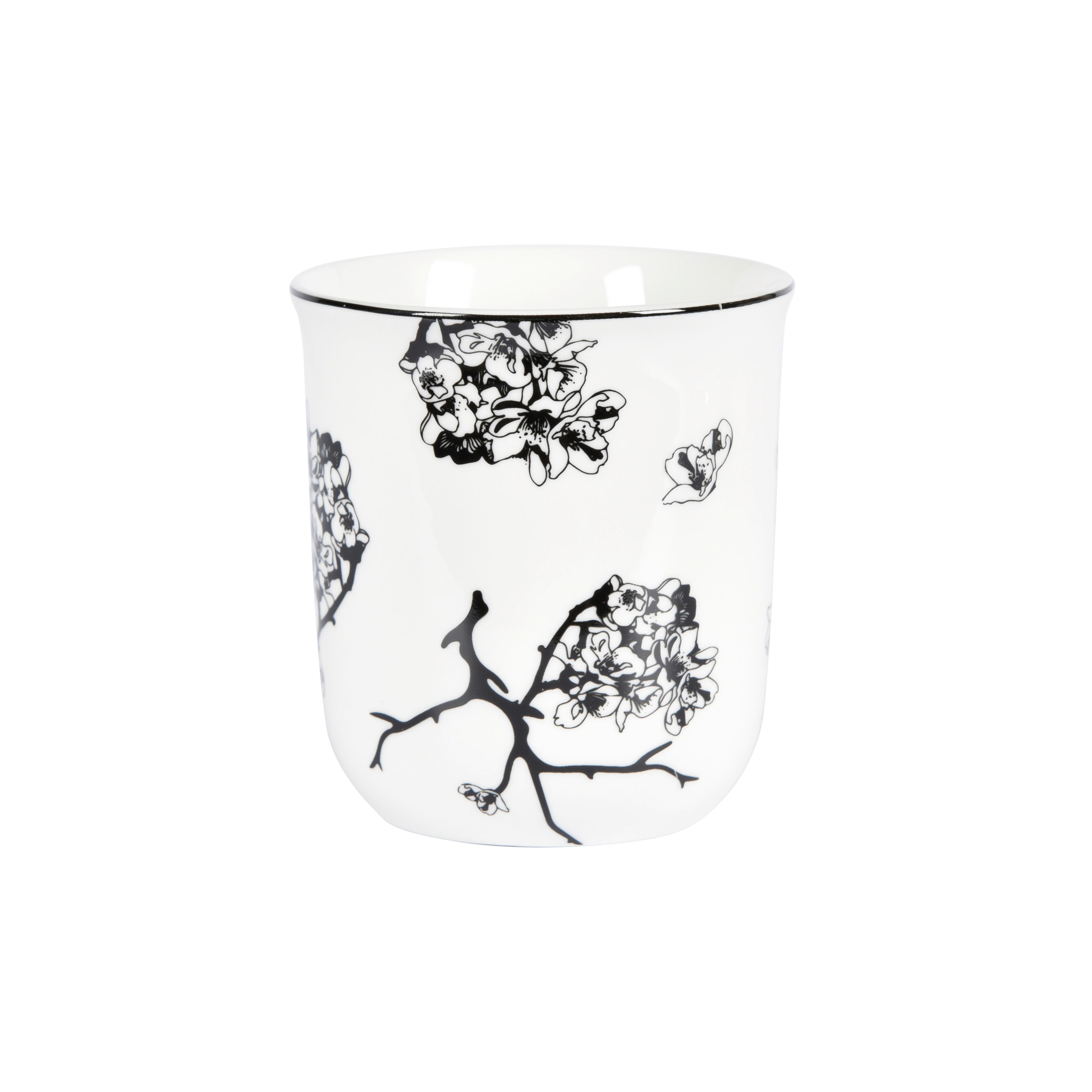 Hrnček na kávu Shiva, 240ml - bílá/černá, Lifestyle, keramika (8,4/9,2cm) - Mömax