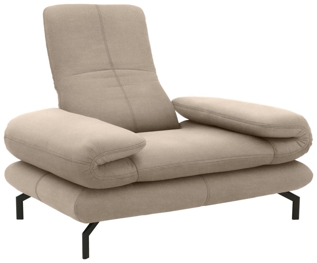 Sessel Looks Xiii - Beige/Schwarz, Design, Textil (139 (197)/83 (110)/98cm) - LOOKS by W.Joop