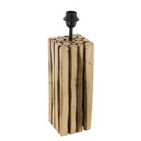 Leuchtenfuß 49831_ribadeo - Braun, Natur, Holz (12/12,5/47cm) - Eglo