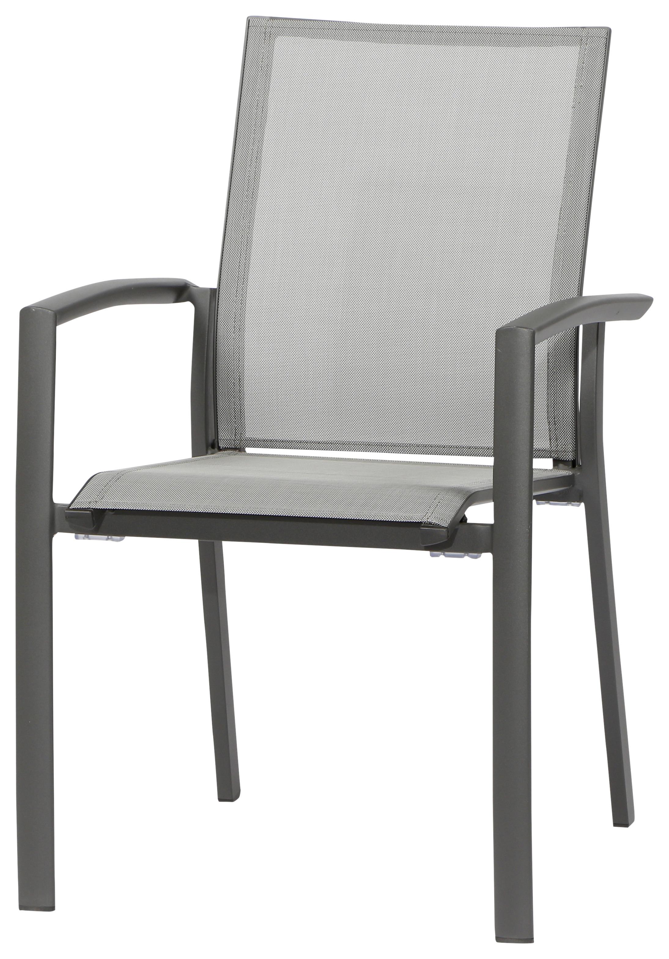Loungegarnitur 5-Tlg Velia aus Metall - Anthrazit/Schwarz, KONVENTIONELL, Keramik/Textil - Siena Garden