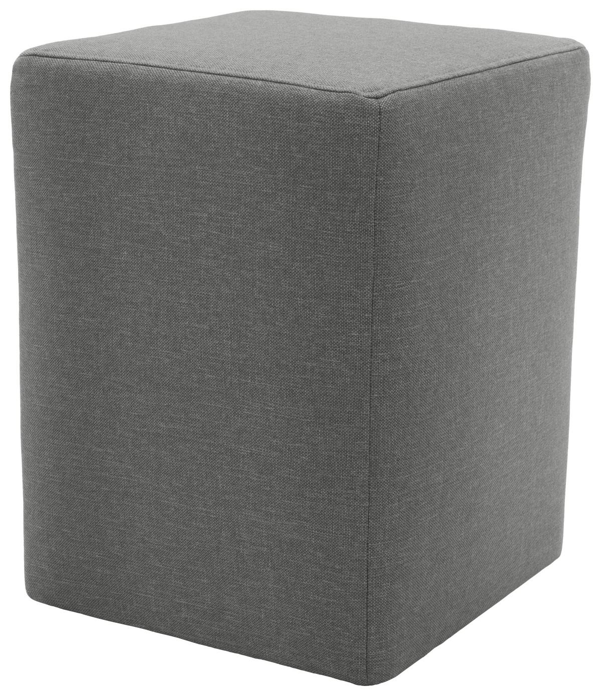 Hocker Looks Xx - Silberfarben/Schwarz, Design, Textil (38/47/38cm) - LOOKS by W.Joop
