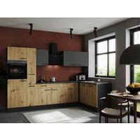 Eckküche Oliver Artisan Dekor/grau S:310x172cm - Eiche Artisan/Grau, Design, Holzwerkstoff (310/172cm) - Respekta