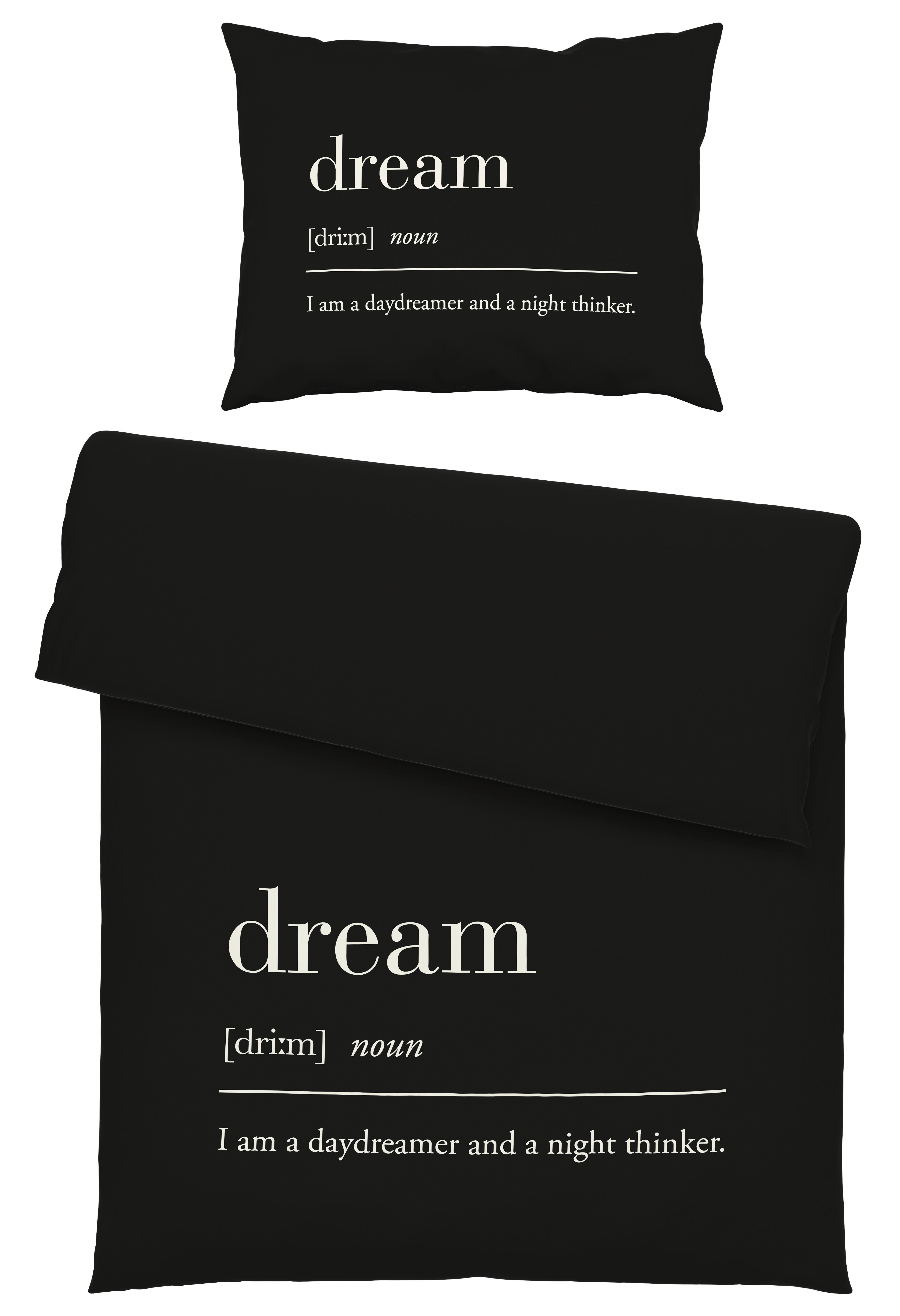 Povlečení Dream, 140/200cm, Černá - černá, Moderní, textil (140/200cm) - Modern Living